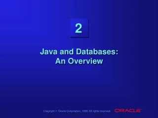 Java and Databases: An Overview