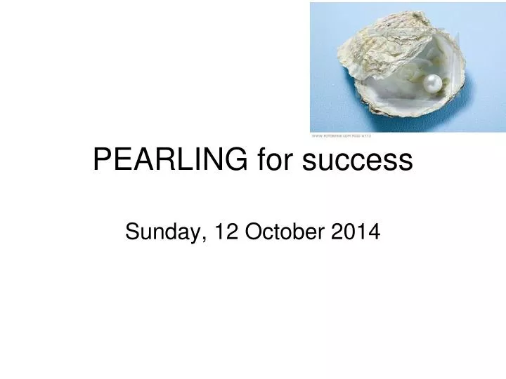 pearling for success