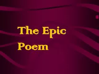 The Epic Poem