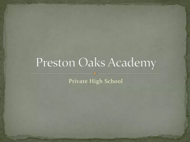 preston oaks academy
