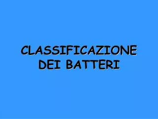 classificazione dei batteri