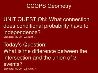 CCGPS Geometry