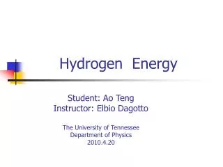 Hydrogen Energy