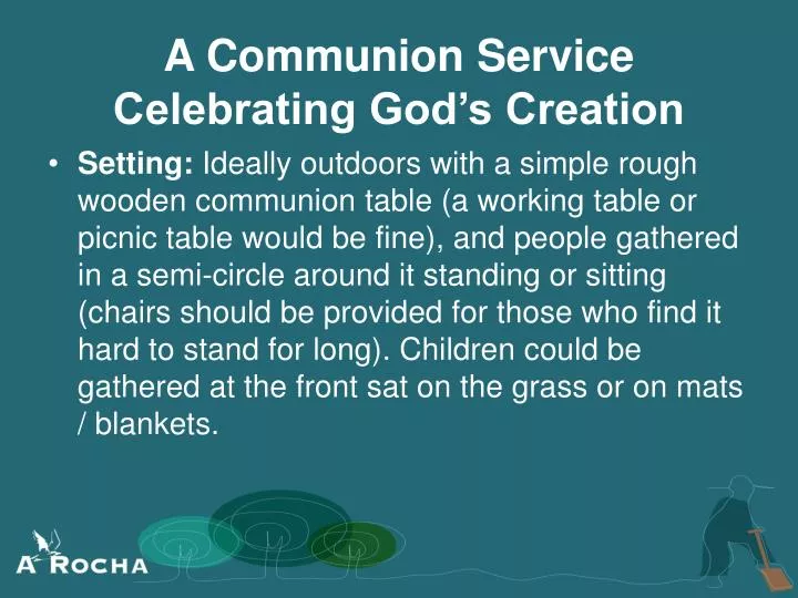 a communion service celebrating god s creation