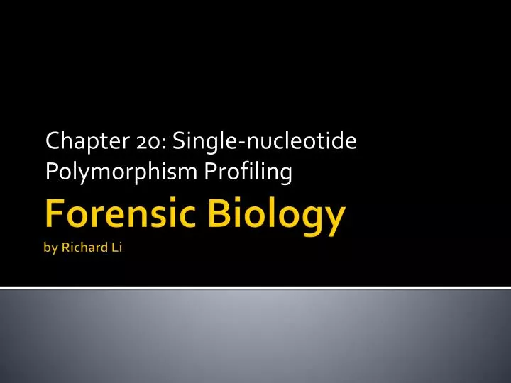 chapter 20 single nucleotide polymorphism profiling