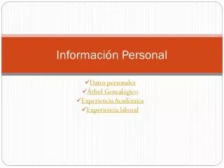 informaci n personal