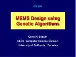 MEMS Design using Genetic Algorithms - slide 1