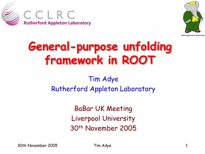 general purpose unfolding framework in root