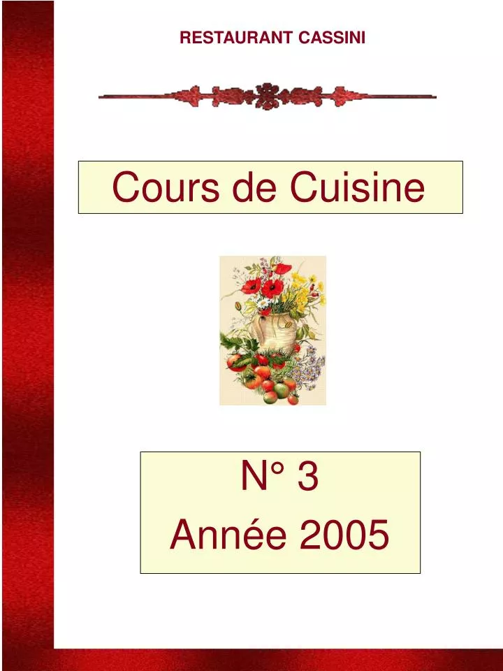 cours de cuisine