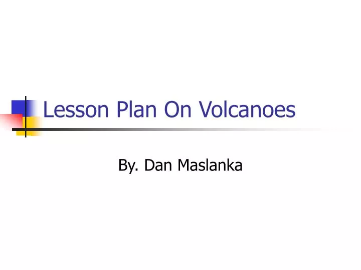 lesson plan on volcanoes
