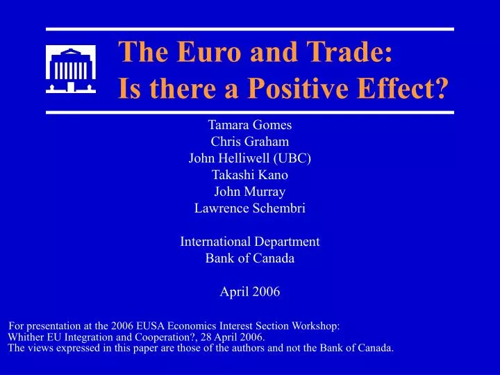 the euro and trade is there a positive effect