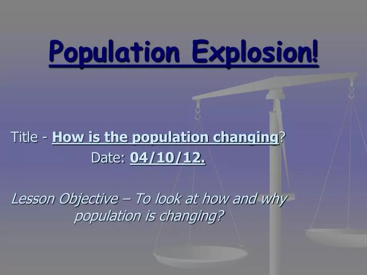 population explosion