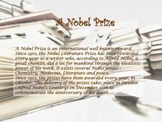 A Nobel Prize