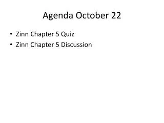 Agenda October 22