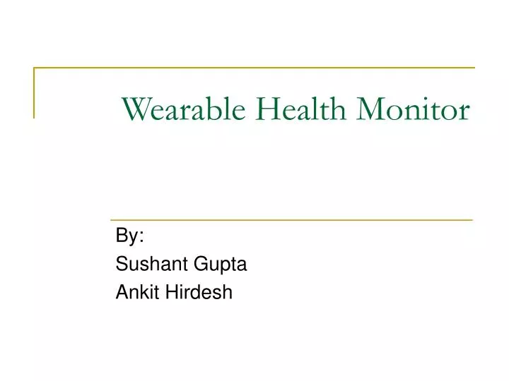 wearable health monitor