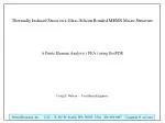 Thermally Induced Stress in a Glass-Silicon Bonded MEMS Micro-Structure - slide 1