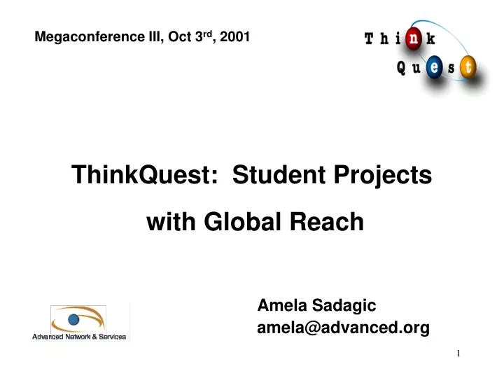 thinkquest student projects with global reach
