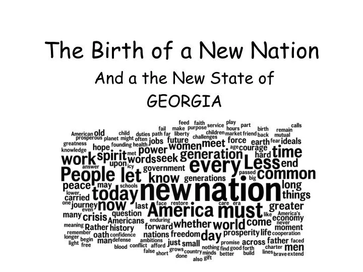 the birth of a new nation