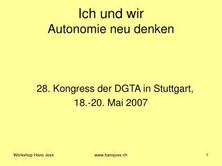 ich und wir autonomie neu denken