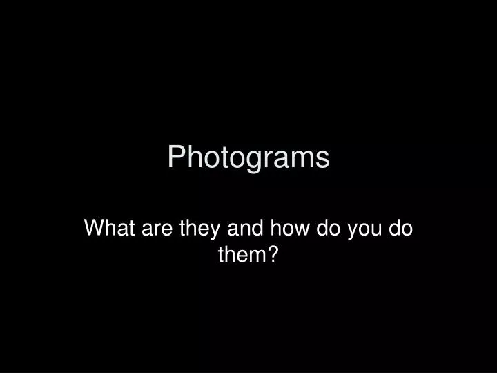 photograms