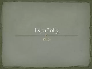 espa ol 3