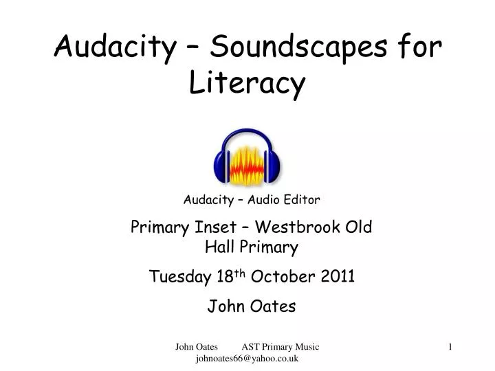 audacity soundscapes for literacy