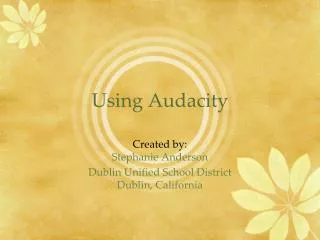 Using Audacity