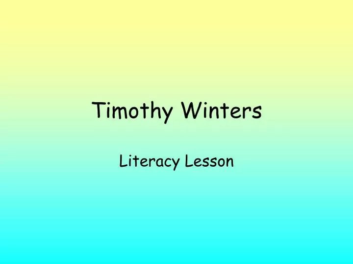timothy winters