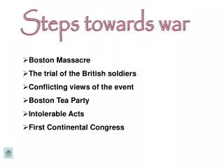 Steps towards war