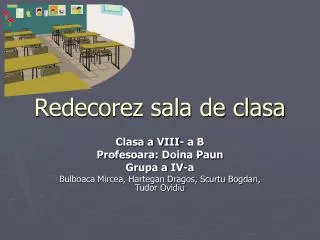 redecorez sala de clasa