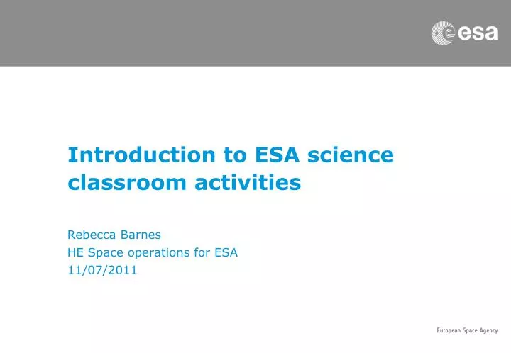 introduction to esa science classroom activities