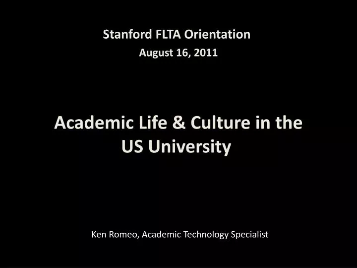 academic life culture in the us university