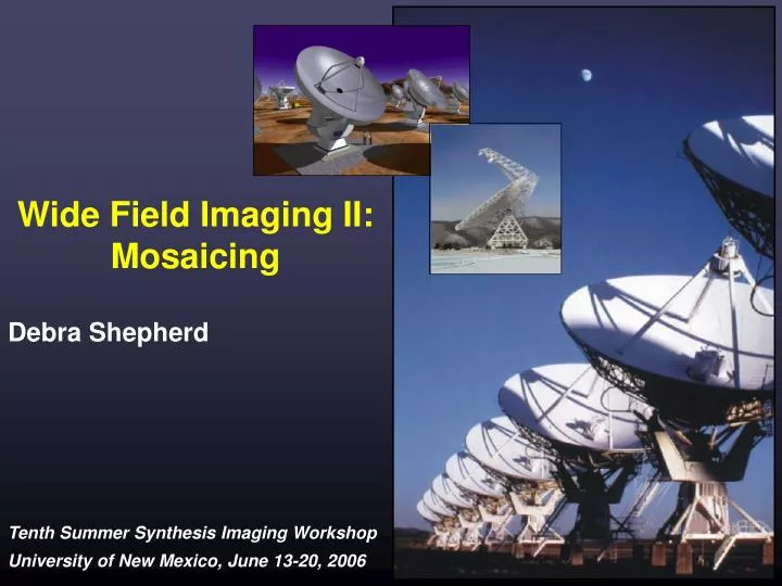 wide field imaging ii mosaicing