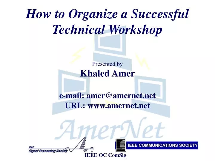 how to organize a successful technical workshop