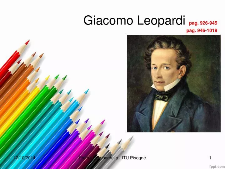 giacomo leopardi pag 926 945 pag 946 1019