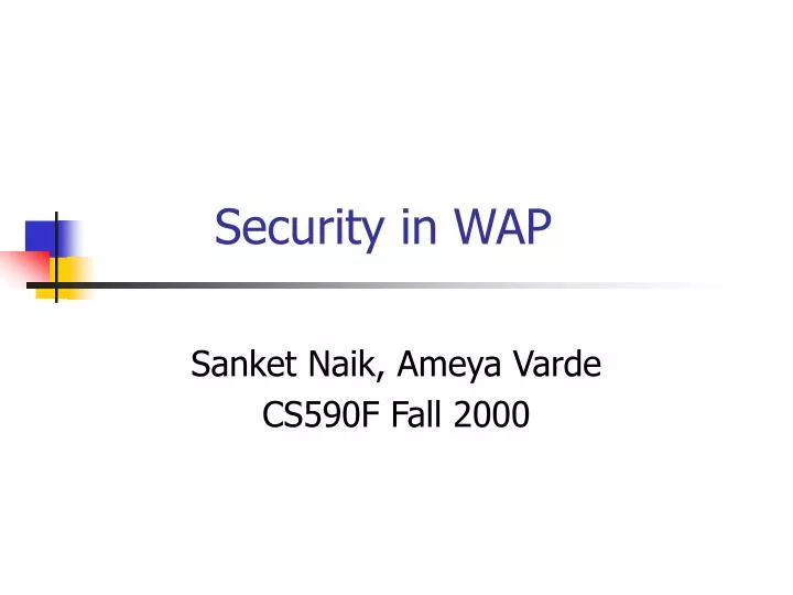 security in wap