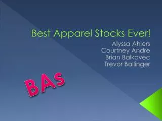 Best Apparel Stocks Ever!