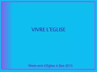 vivre l eglise