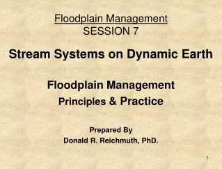 Floodplain Management SESSION 7