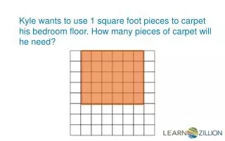 In this lesson you will learn how to find area in real world situations by multiplying.