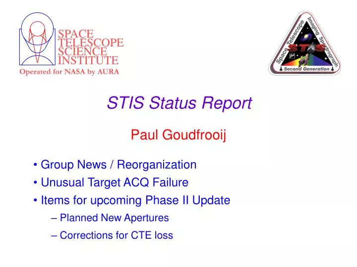 stis status report