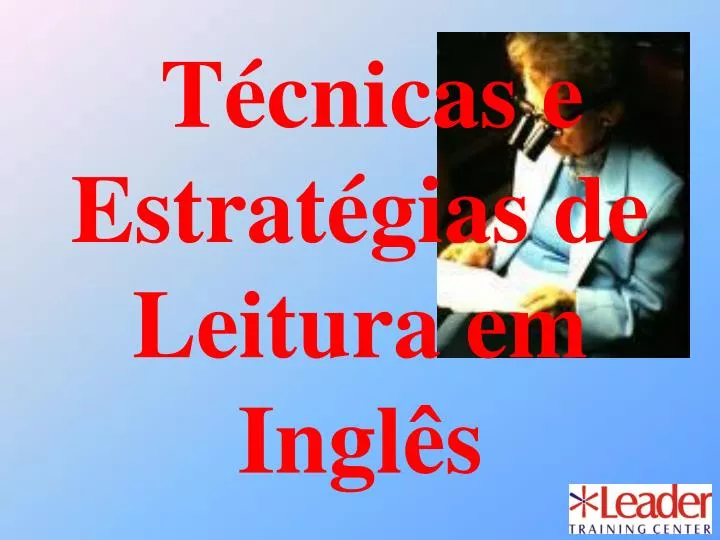 Questão de Inglês sobre Técnicas de leitura