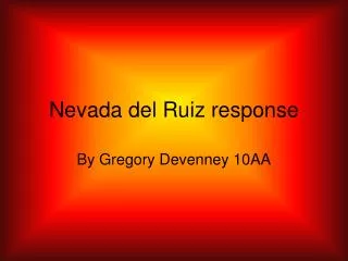 Nevada del Ruiz response