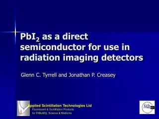 PbI 2 as a direct semiconductor for use in radiation imaging detectors