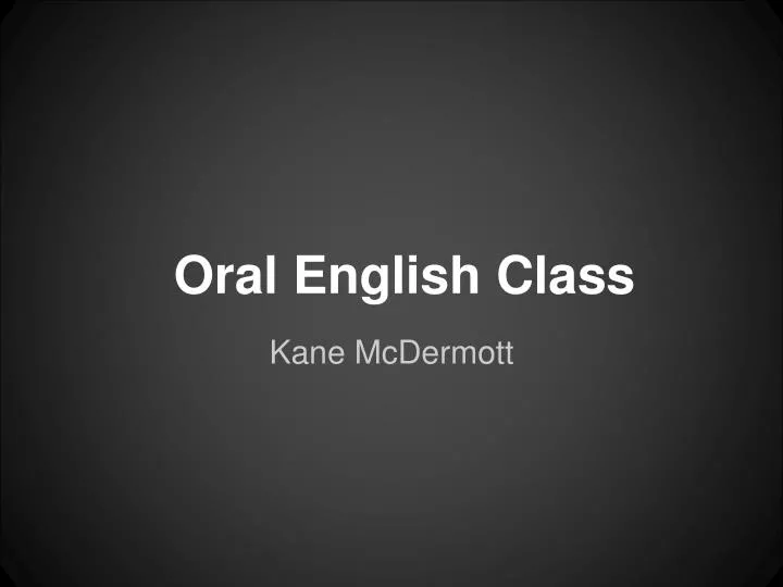 oral english class