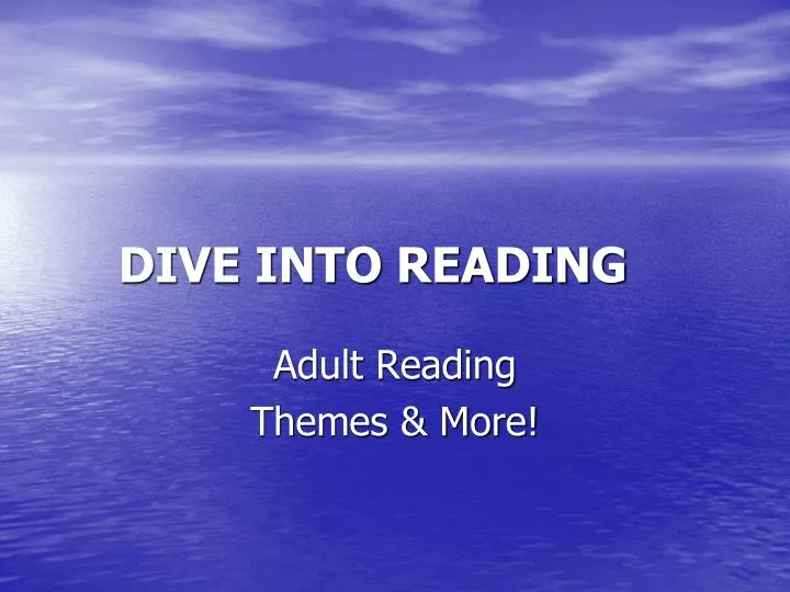 dive into reading