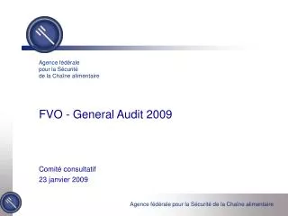 FVO - General Audit 2009