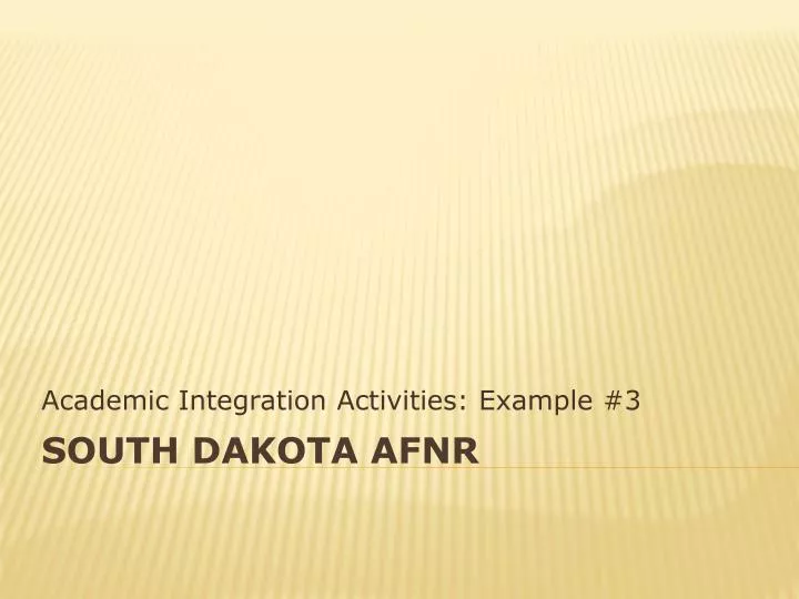 academic integration activities example 3