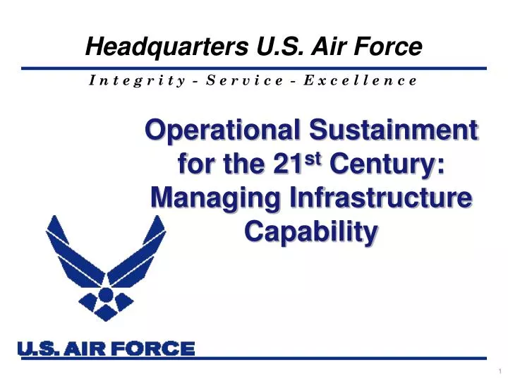 operational sustainment for the 21 st century managing infrastructure capability