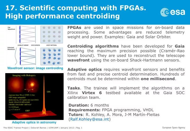17 scientific computing with fpgas high performance centroiding